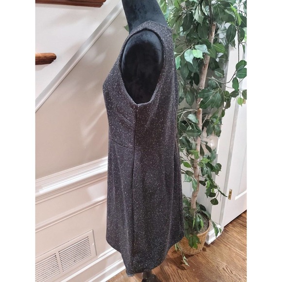 Womens Black Polyester Round Neck Sleeveless Casual Knee Length Dress Size Large - Picture 5 of 12